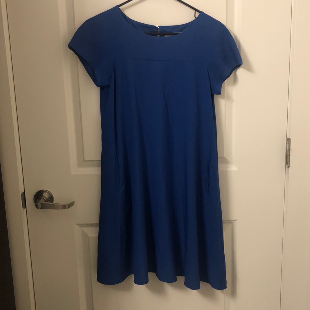Fully lined AGGI dress in blue